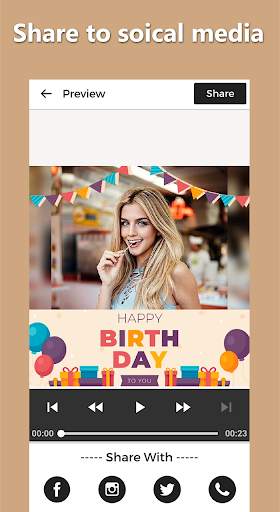 Birthday Song Video Maker screenshot 6