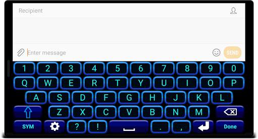 Blue Neon Keyboard स्क्रीनशॉट 3