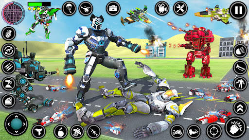 Panda Robot Cop Car Transform screenshot 4