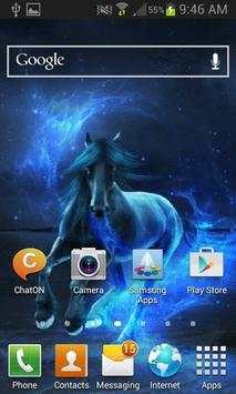 Blue Horse Live Wallpaper screenshot 2