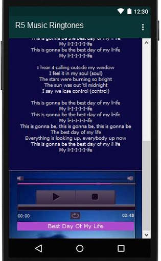 R5 Lyrics Music screenshot 5