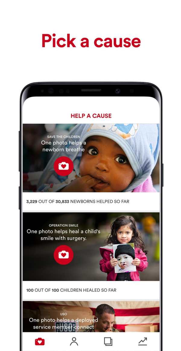 Donate a Photo - a charity app for giving screenshot 1