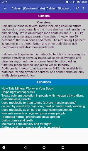 Vitamins and Minerals Guide screenshot 4