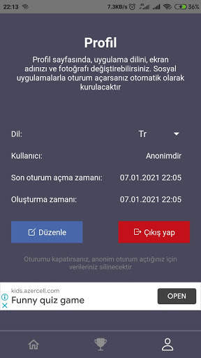 Quiz Uygulaması Ünlüler screenshot 4