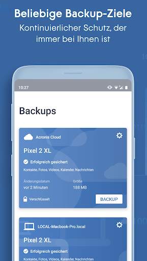 Acronis True Image: Mobile screenshot 1