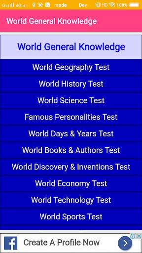World General Knowledge screenshot 2