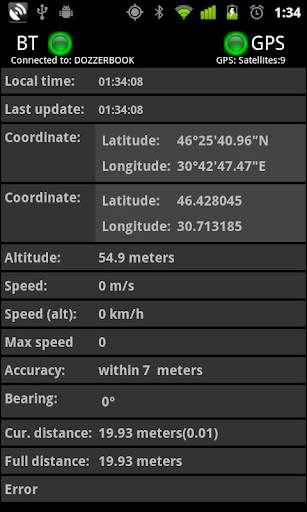 GPS over BT screenshot 1