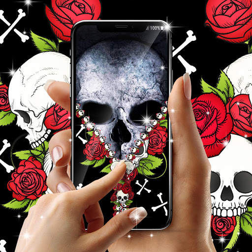 Skull lock screen zipper screenshot 1