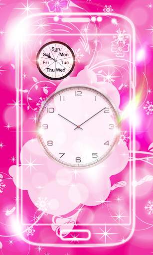 Butterfly Clock live wallpaper screenshot 2
