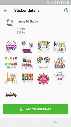 Happy Birthday Stickers for WhatsApp-WAStickerApps screenshot 1