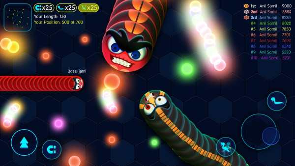 Angry Snakes - Slitherio Snake and worms скриншот 1