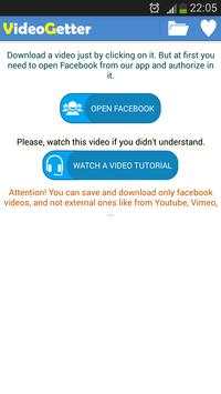 VideoGetter For Facebook screenshot 1