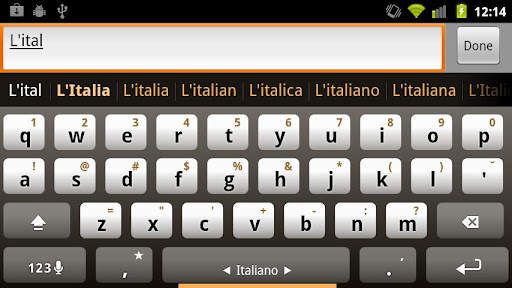 Italian Keyboard Plugin screenshot 1
