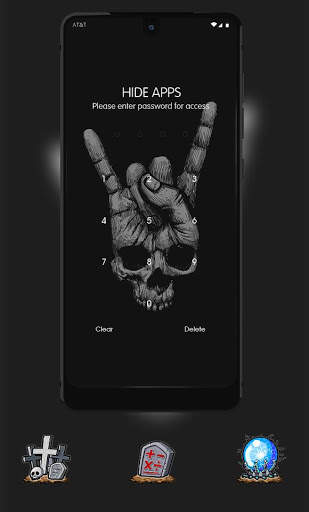 Tema abstrak Rock Skull Graffiti screenshot 4