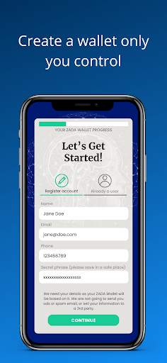ZADA digital identity wallet screenshot 1
