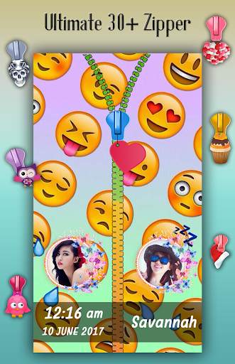 Emoji Zipper Lock Screen 4 تصوير الشاشة