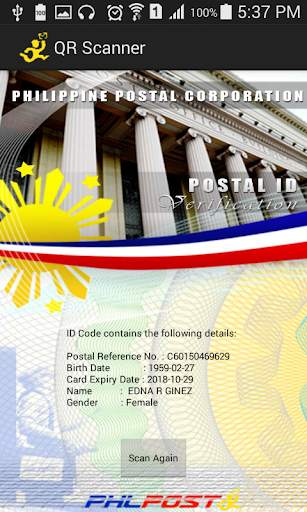 POSTAL ID Verification App screenshot 3