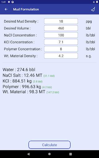 Drilling Fluid App 12 تصوير الشاشة