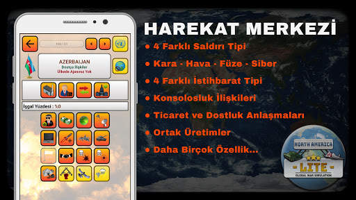 Global War Simulation - Kuzey Amerika LITE screenshot 2