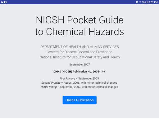 NIOSH Mobile Pocket Guide screenshot 11