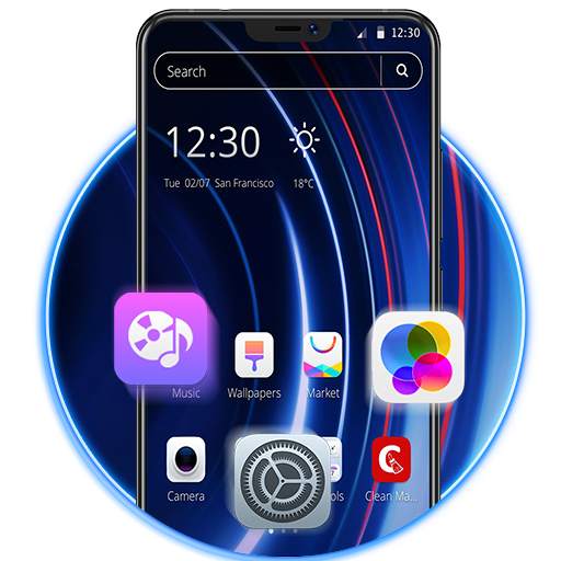 Blue Bright Neon Business Theme 1.1.2