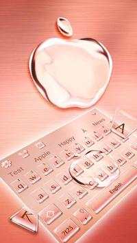 Crystal Apple Keyboard Theme - Rose Color Beauty screenshot 3