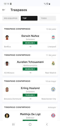 OneFootball Resultados en vivo screenshot 7