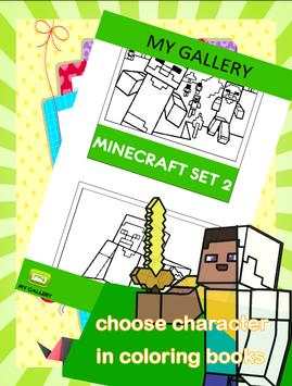 Coloring Books Mine Craft Game screenshot 2