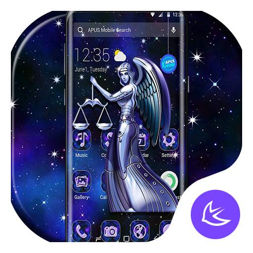 Blue Shine Libra APUS Launcher theme 83.0.1001