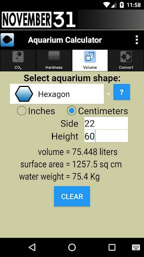 Aquarium Calculator screenshot 2