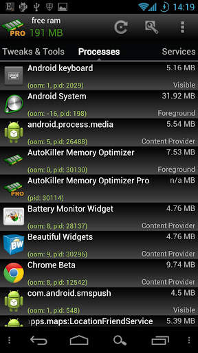 AutoKiller Memory Optimizer screenshot 4