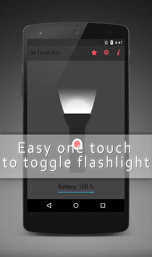 M Torch -smart advanced bright flashlight screenshot 1