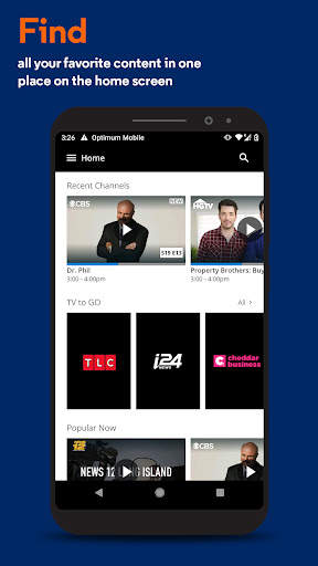 Optimum TV screenshot 1