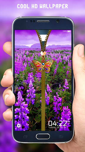 Flowers Zipper Lock Screen screenshot 1