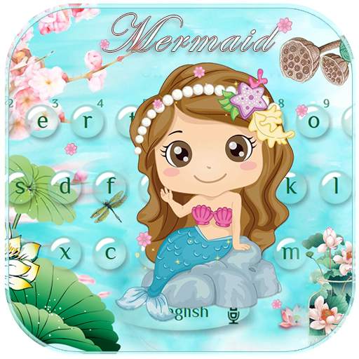 Cute Mermaid Keyboard 10001007