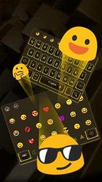 Cool Gloden Black Keyboard screenshot 3