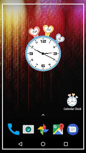 Calendar clock live wallpaper screenshot 1