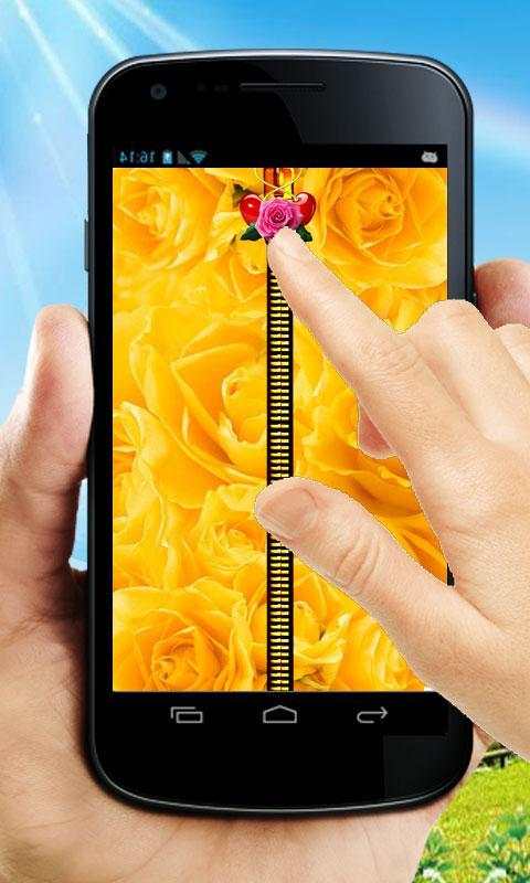 Rose Zipper Lock Screen screenshot 5