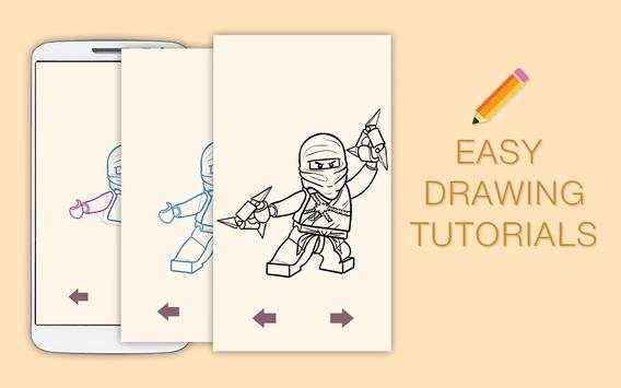 Draw Drawings Ninja Go Lego Figures screenshot 3