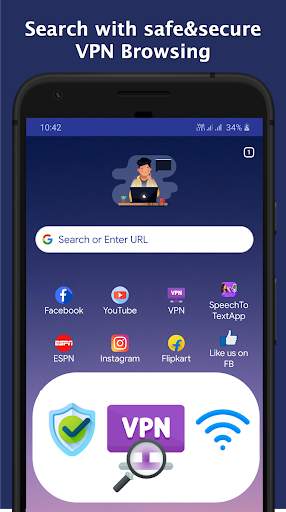 Indian Web Browser - Fast, Free and Secure 2 تصوير الشاشة