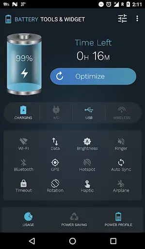 Battery Tools & Widget for Android (Battery Saver) स्क्रीनशॉट 3