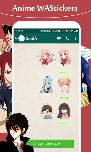 Anime Stickers : WAStickers For Whatsapp screenshot 2