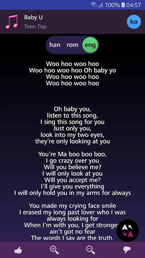Lyrics for Teen Top (Offline) screenshot 2