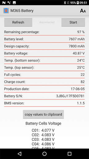 M365 Battery screenshot 2