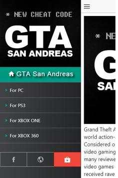New Cheats for GTA San Andreas screenshot 2