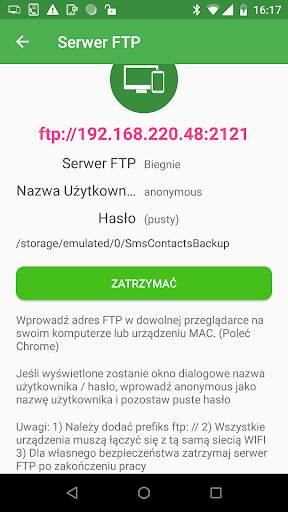 Blokada połączeń & Utworzyć kopię zapasową screenshot 6