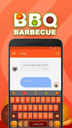 Funny BBQ Emoji Keyboard screenshot 2