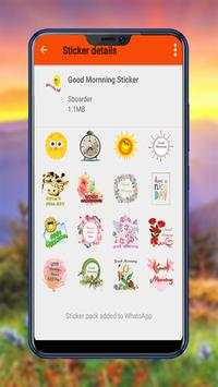 Good Morning stickers -For WhatsApp Stickers screenshot 1