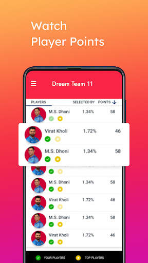 Dream Team 11 - Cricket Prediction & Live Score screenshot 3