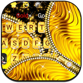 Golden Zipper Keyboard Theme icon